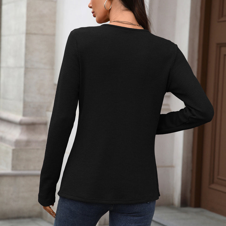 Black Full Sleeve Buttoned Top