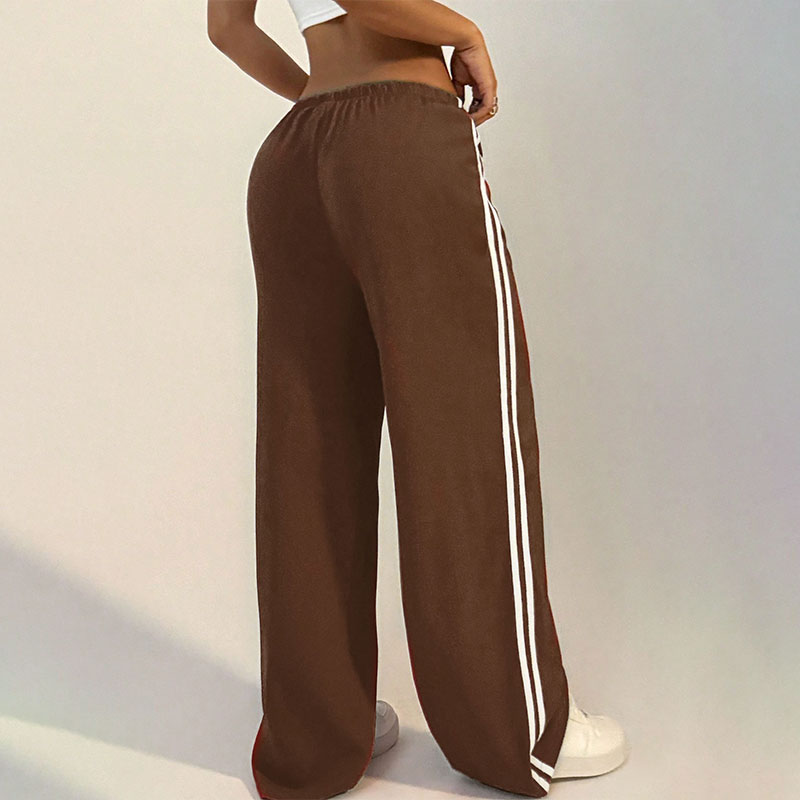 Brown Side Stripe Sweatpants