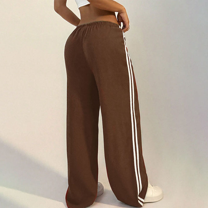 Brown Side Stripe Sweatpants
