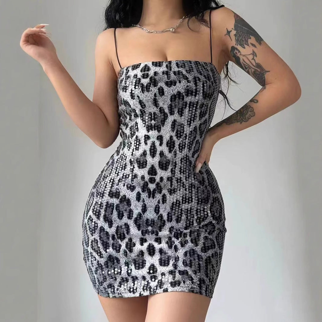 Black Spaghetti Strap Bodycon Dress