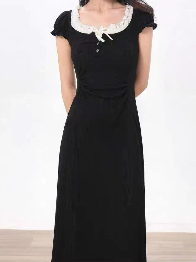 Black Twofer Style Maxi Dress