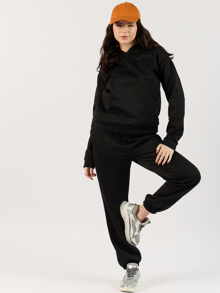 Black Oversized Hoodie Co-Ord Set