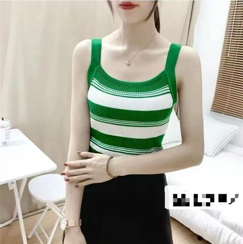 Green Rib Cami Top
