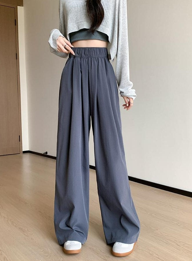 Blue Wide Leg Elasticated Pants