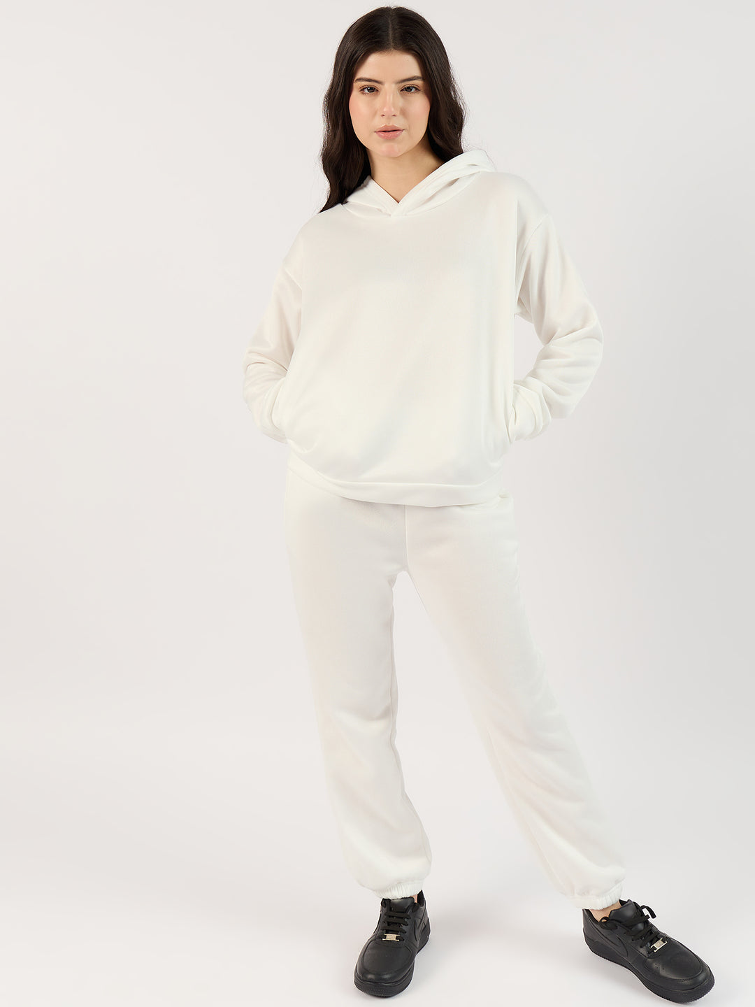 White Oversized Hoodie Co-Ord Set