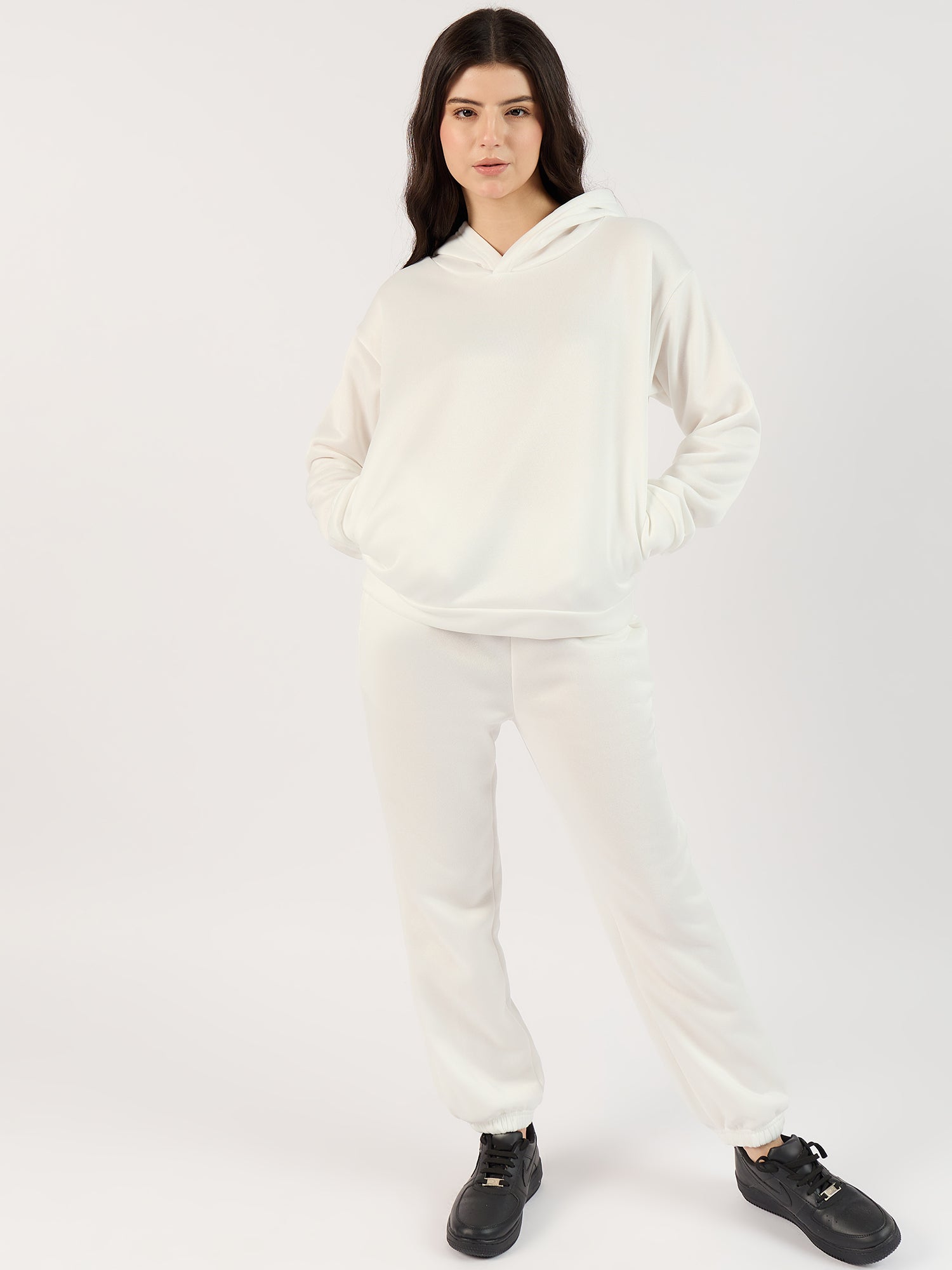 White Oversized Hoodie Co-Ord Set