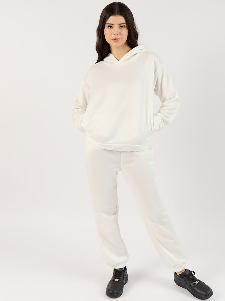 White Oversized Hoodie Co-Ord Set