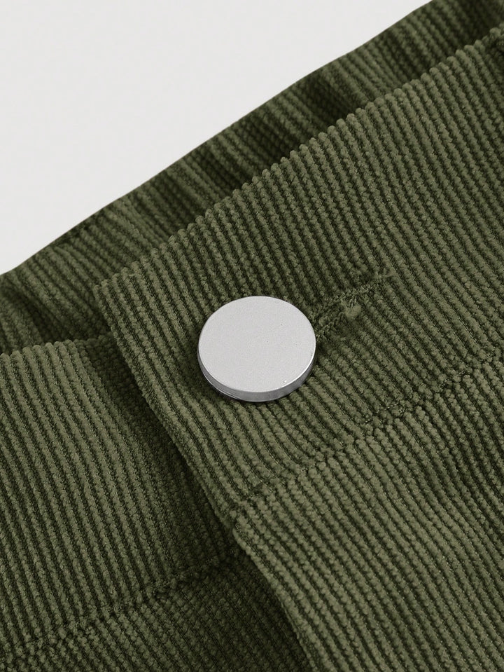Olive Sidelant Pocket Trousers