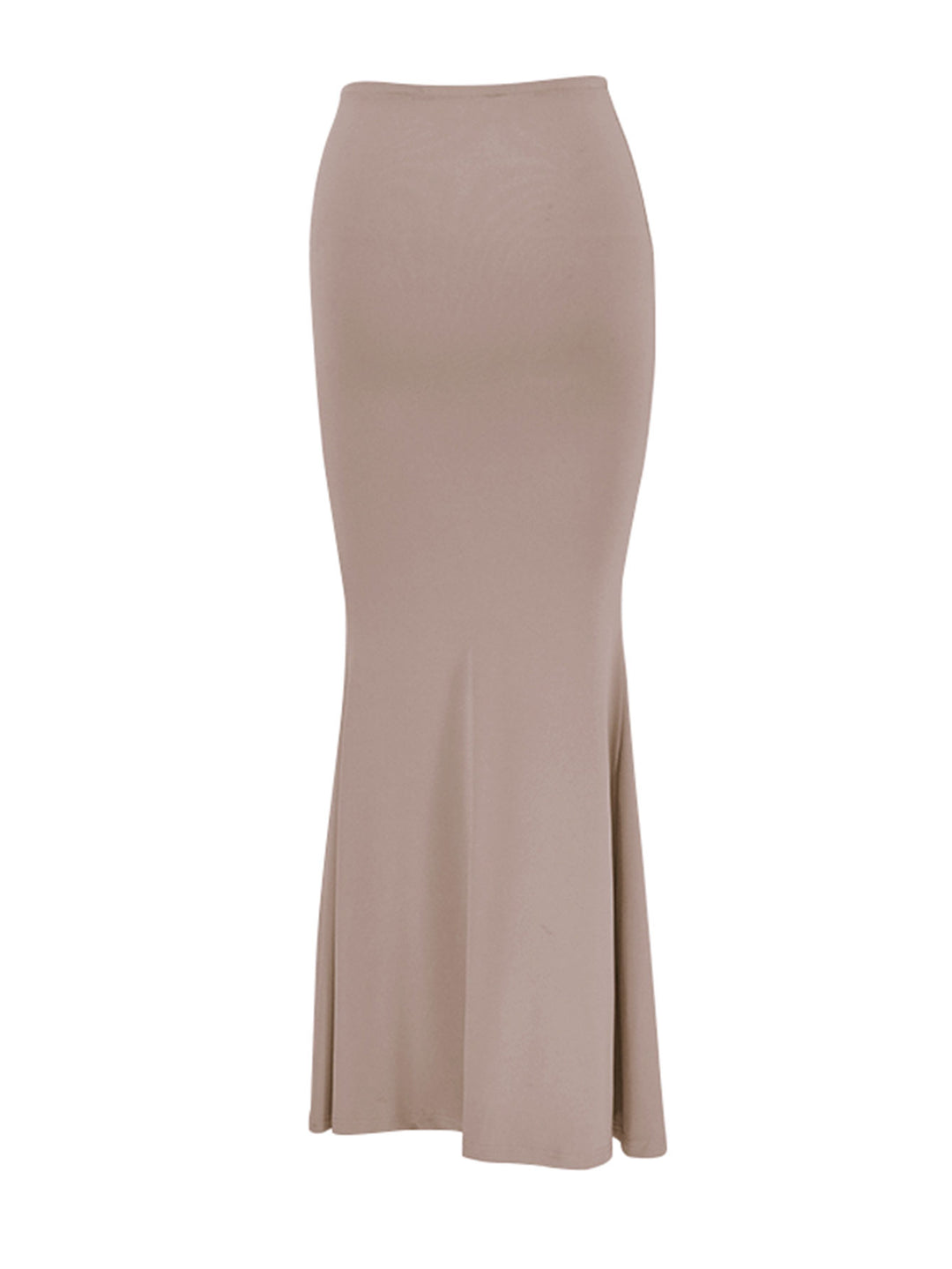 Off White Front Corsage Fitted Skirt