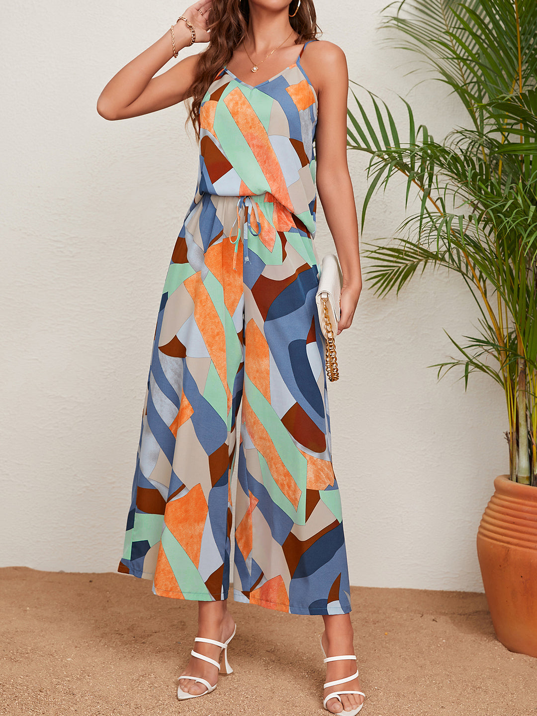 Blue Abstract Print Co-Ord Set