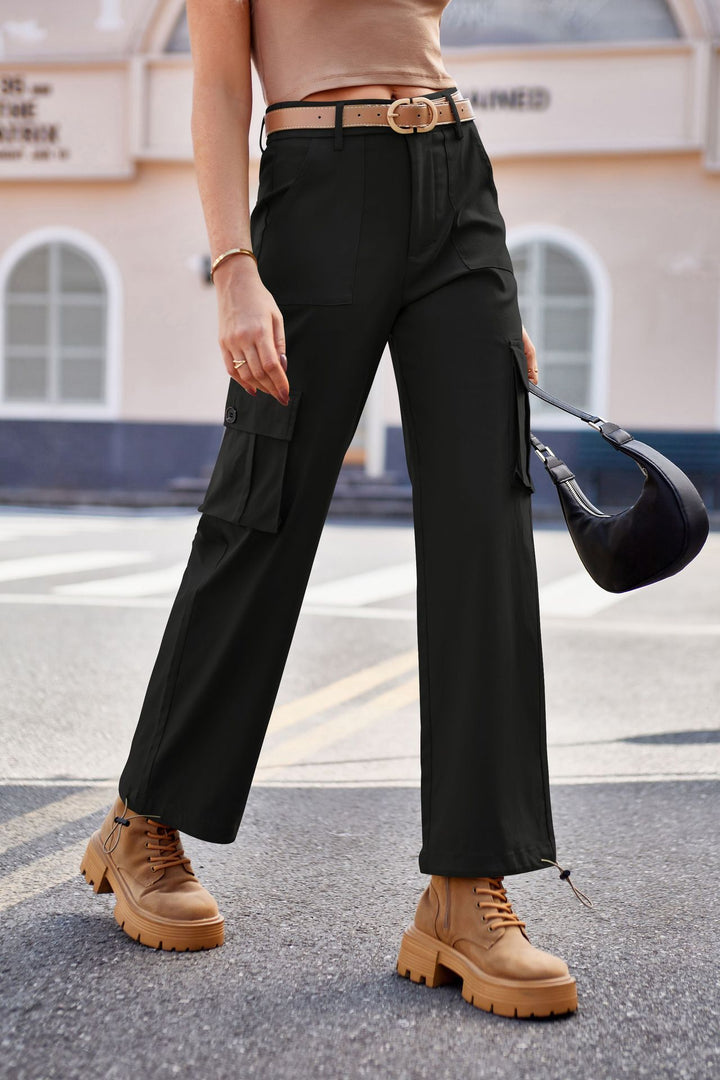 Black Relaxed Fit Cargo Pants