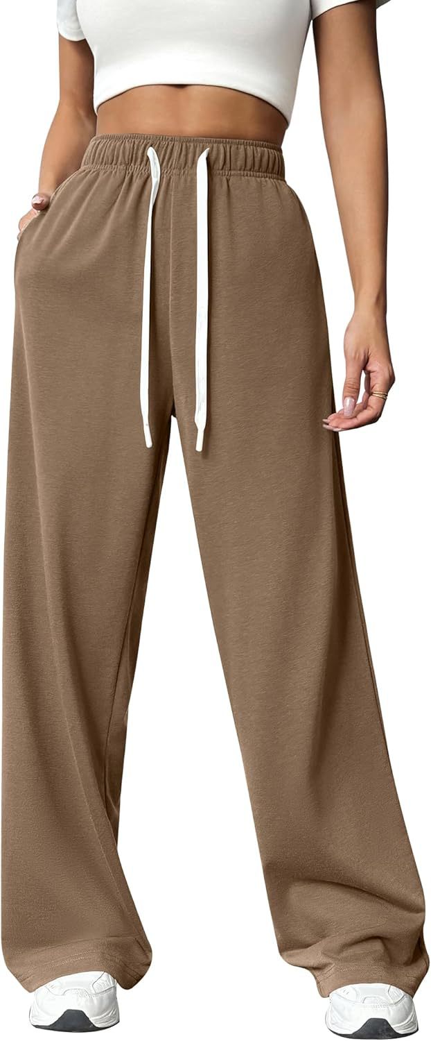 Brown Waist Tie Up Sweatpant