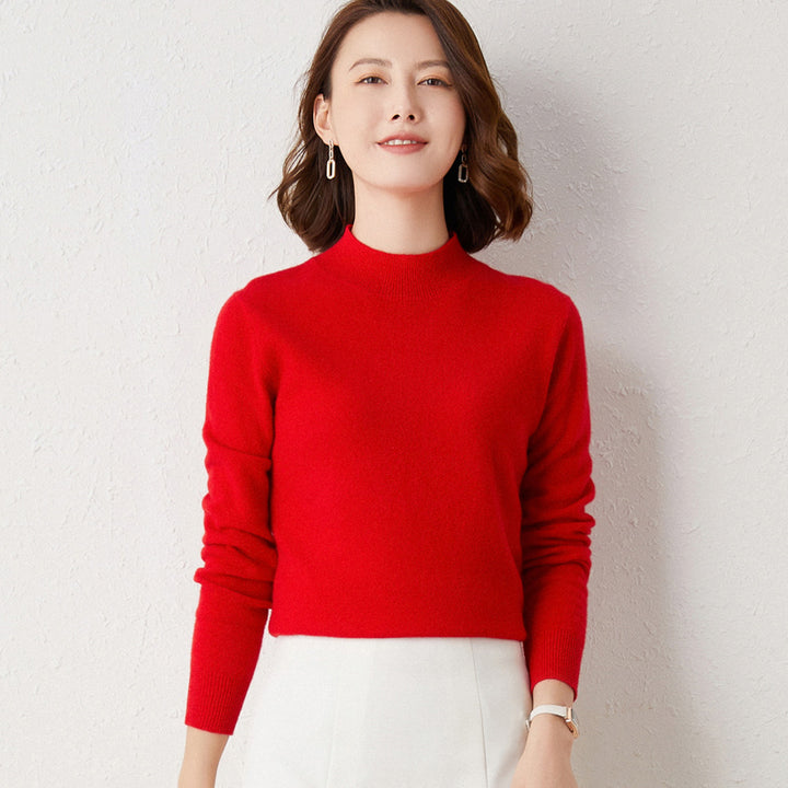 Red Full Sleeve Round Neck Sweaters