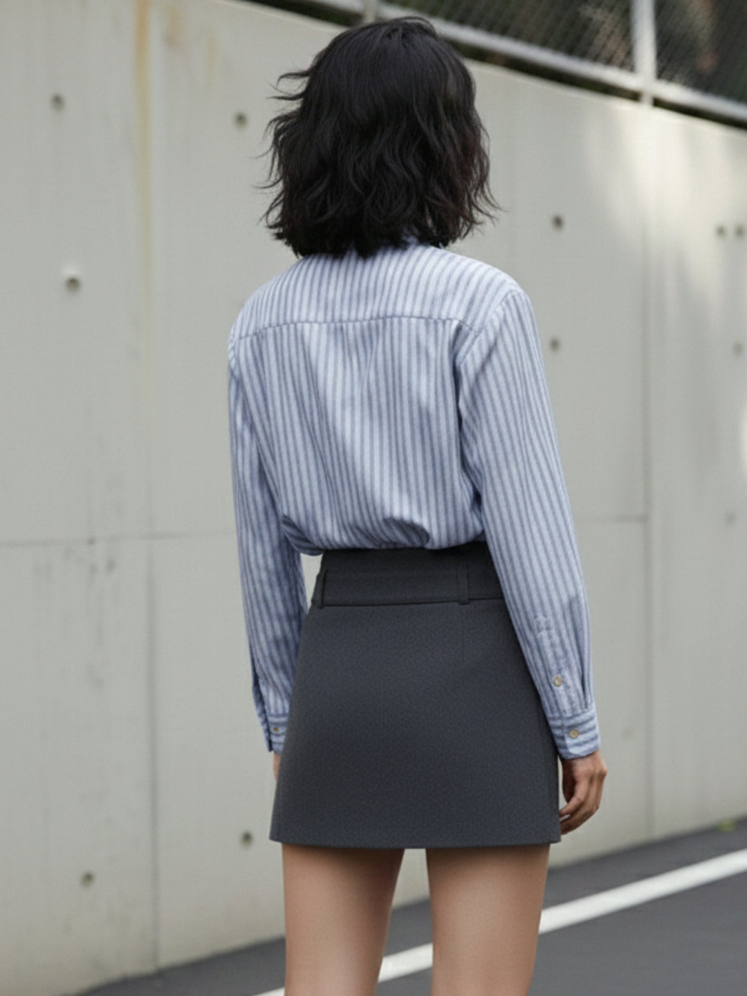 Blue Full Sleeves Collared Stripes Shirts