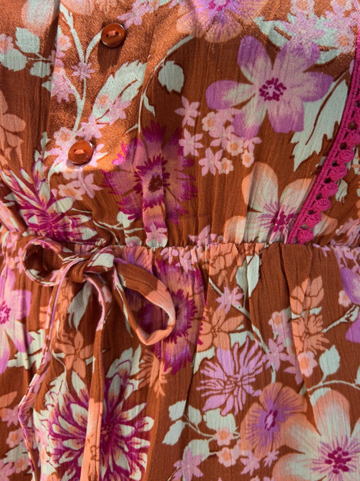 Brown Crinkled Blouse