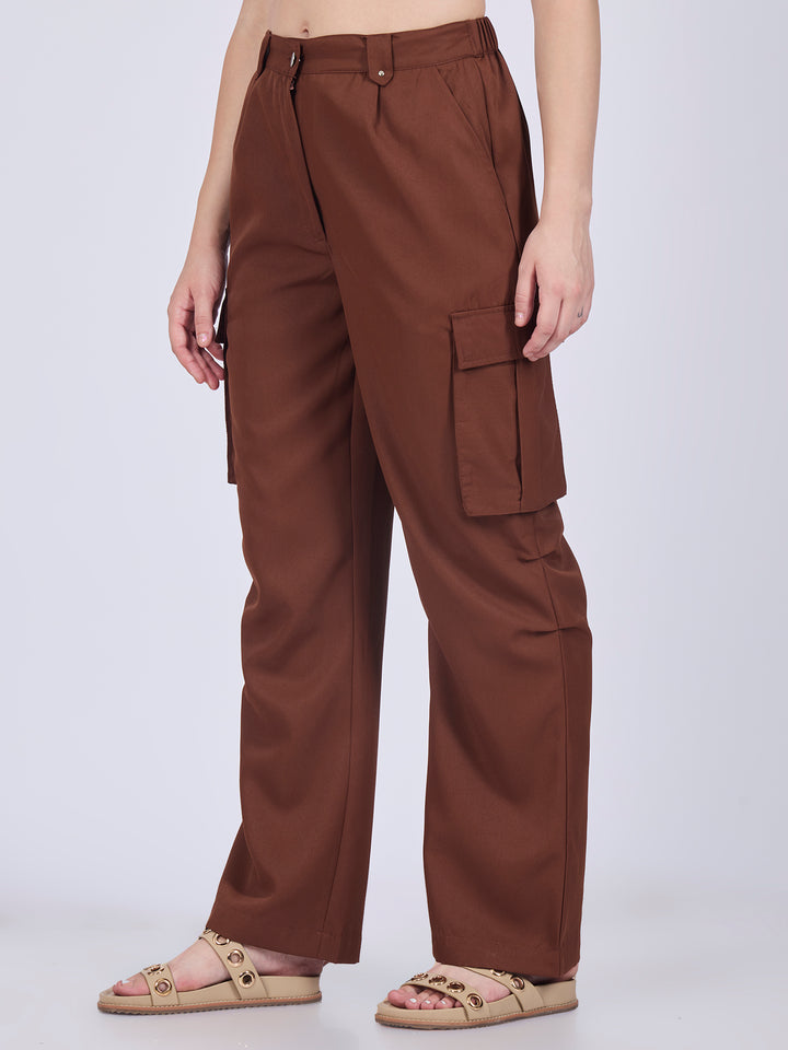 Brown Side Pocket Casual Trouser