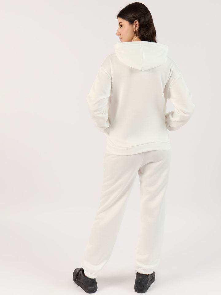 White Oversized Hoodie Co-Ord Set
