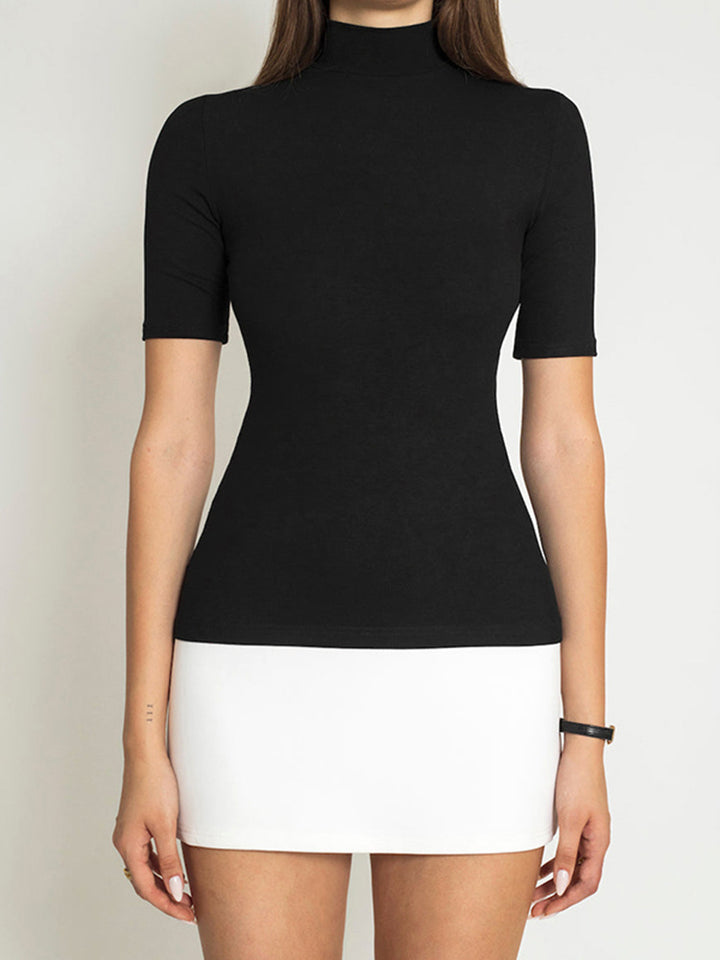 Black Two Toned Bodycon Dress