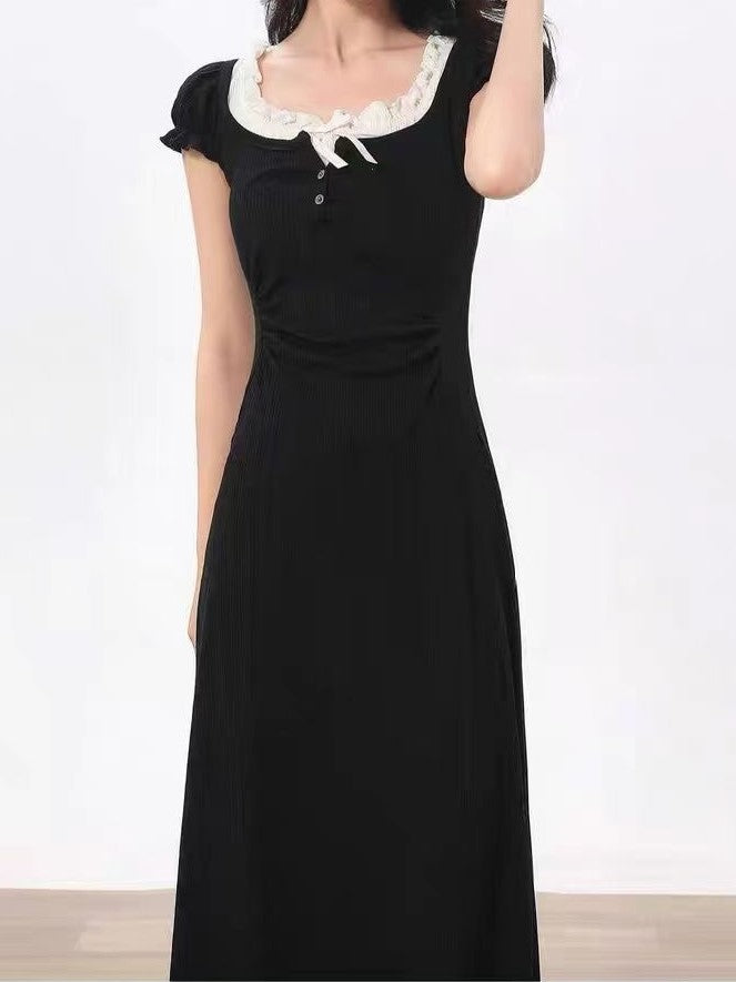 Black Twofer Style Maxi Dress