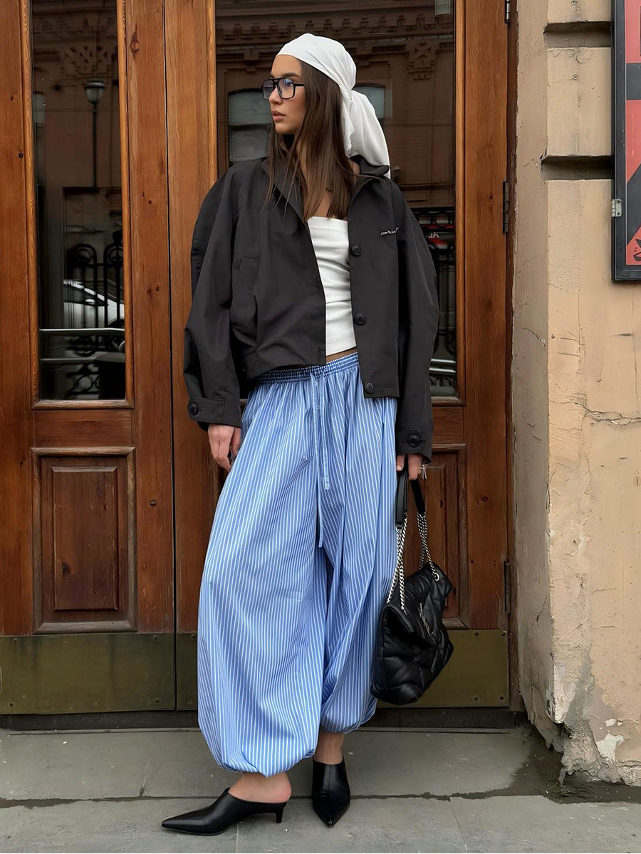 Blue Ultra Baggy Fit Trousers