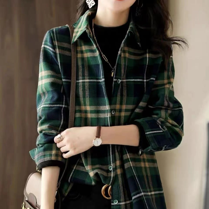 Multi Cheeckered Flanel Long Line Shirt