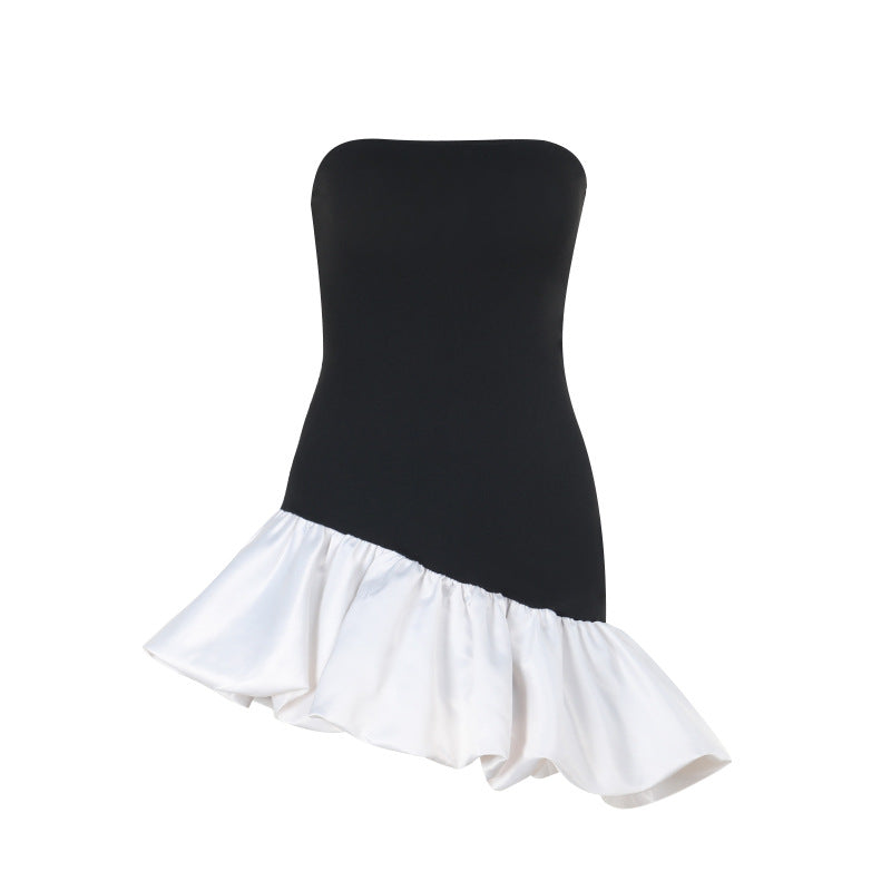 Black Bandeau Mini Dress