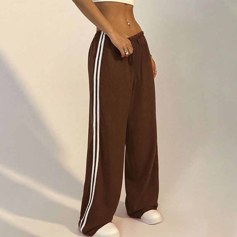 Brown Side Stripe Sweatpants