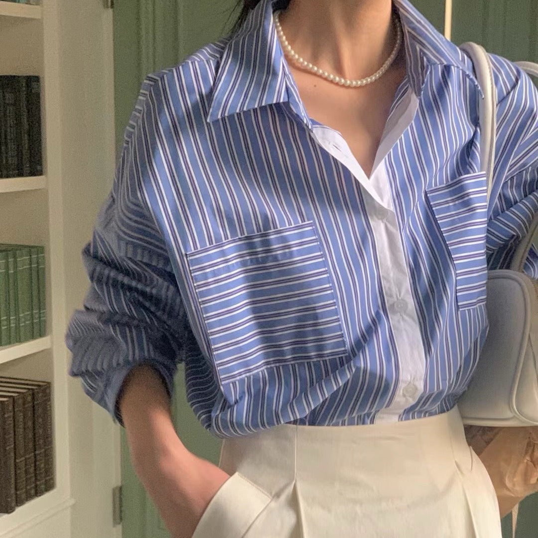Blue Dual Pocket Shirt