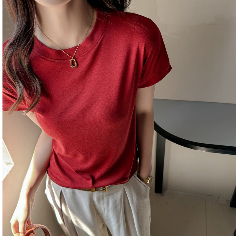 Red Crew Neck Relaxed Fit T-Shirt