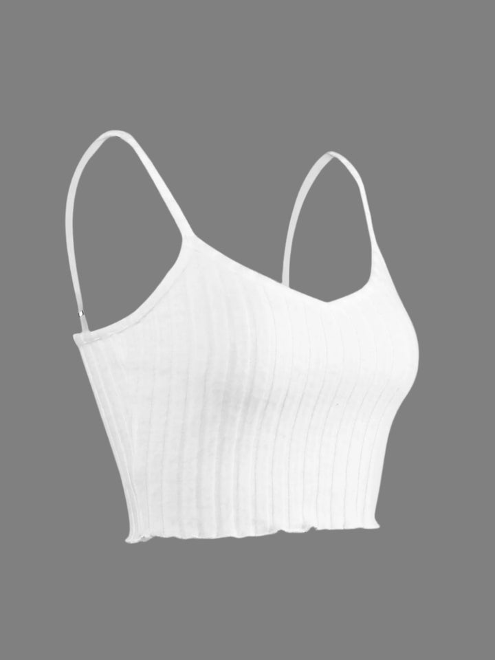 White Lace Back Top