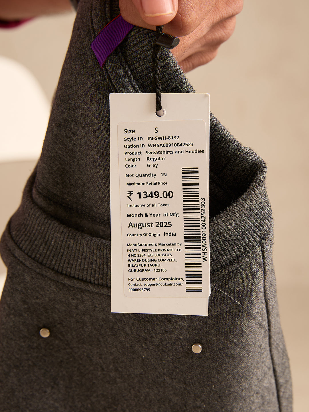 Grey Typographic Sweatshirt