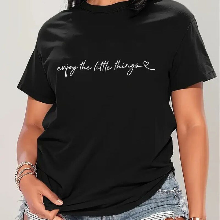 Black Chest Print Graphic Tshirt