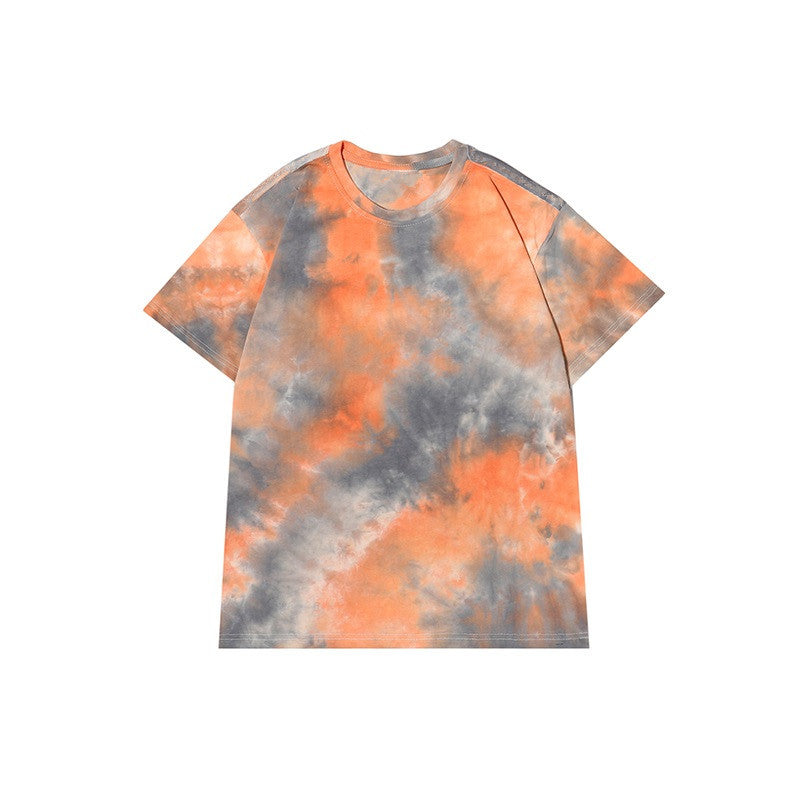 Orange Tie And Dye Oversized T-Shirt