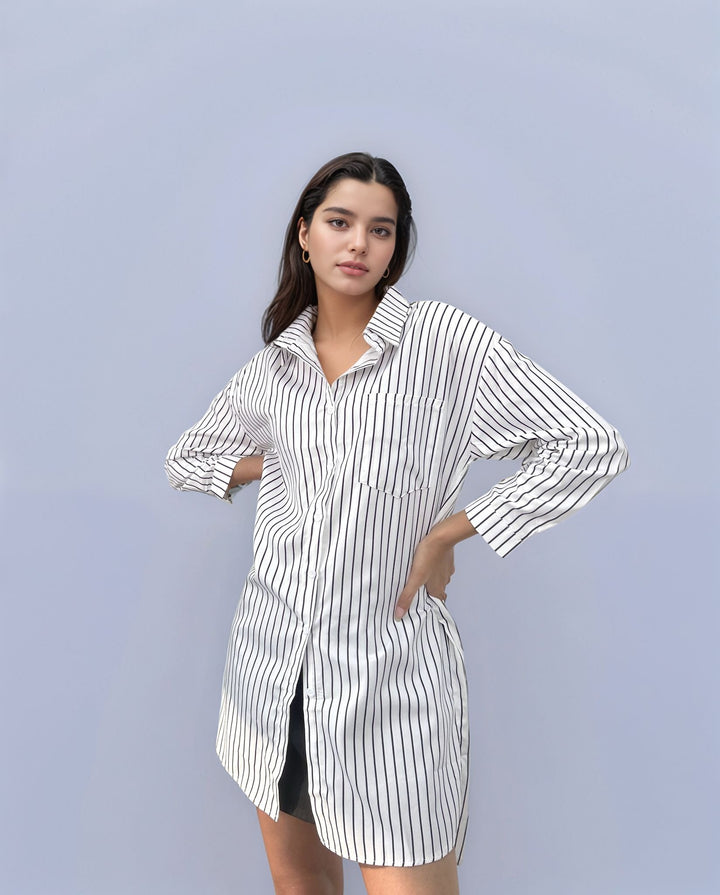 White Longline Oversized Shirt