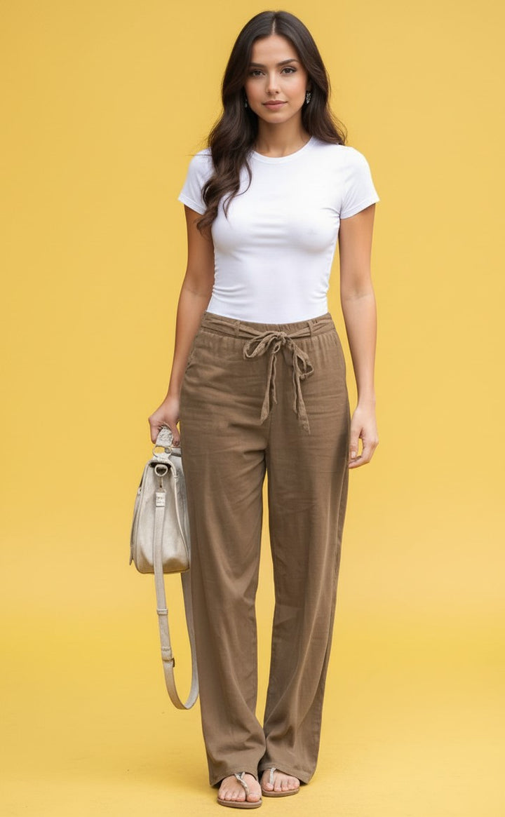 Brown Straight Fit Trouser