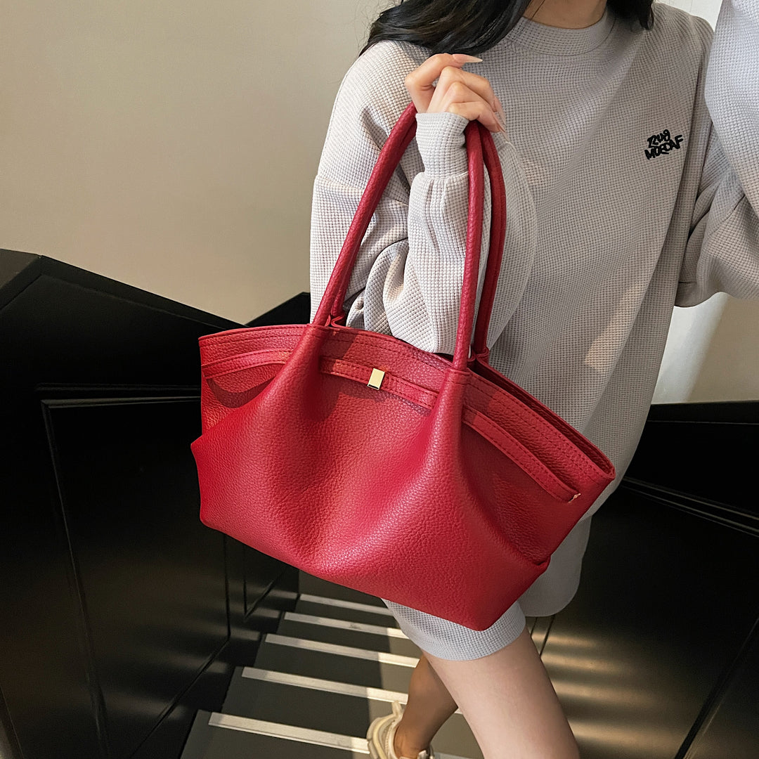 Red Curveline Shoulder Bag