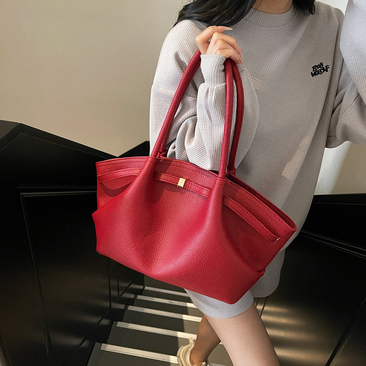 Red Curveline Shoulder Bag