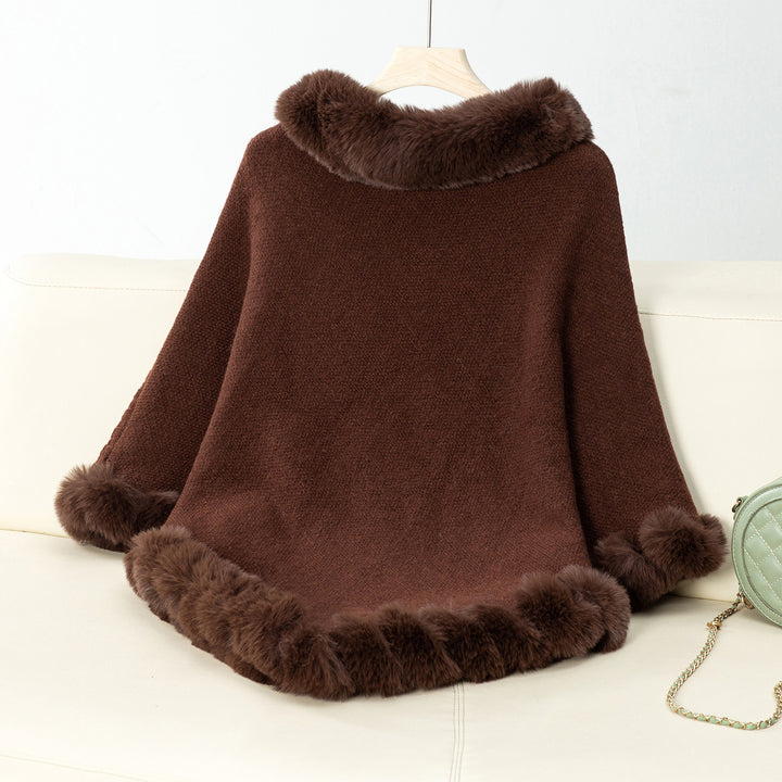 Brown Furry Asymmetrical Hem Sweaters