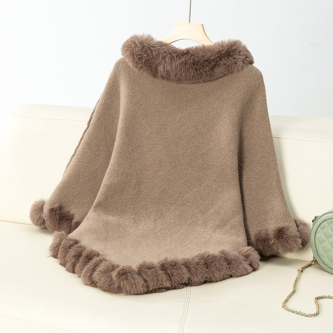 Coffee Furry Asymmetrical Hem Sweaters