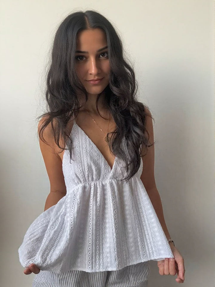 White A-Line Strappy Top