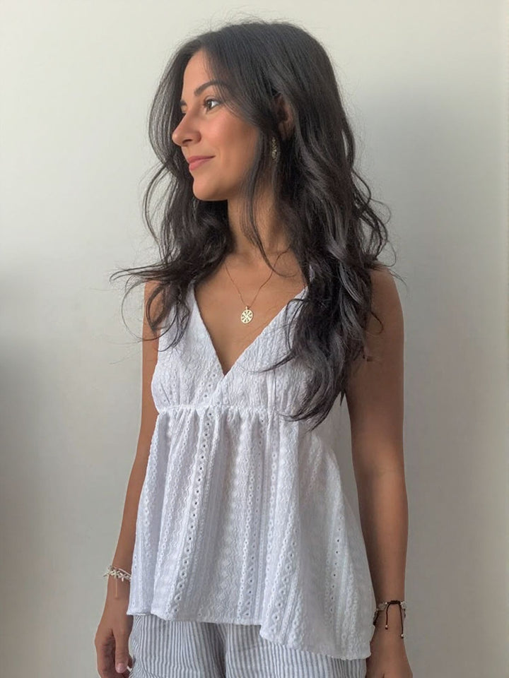 White A-Line Strappy Top