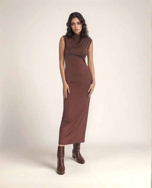 Brown Tank Slip Dress
