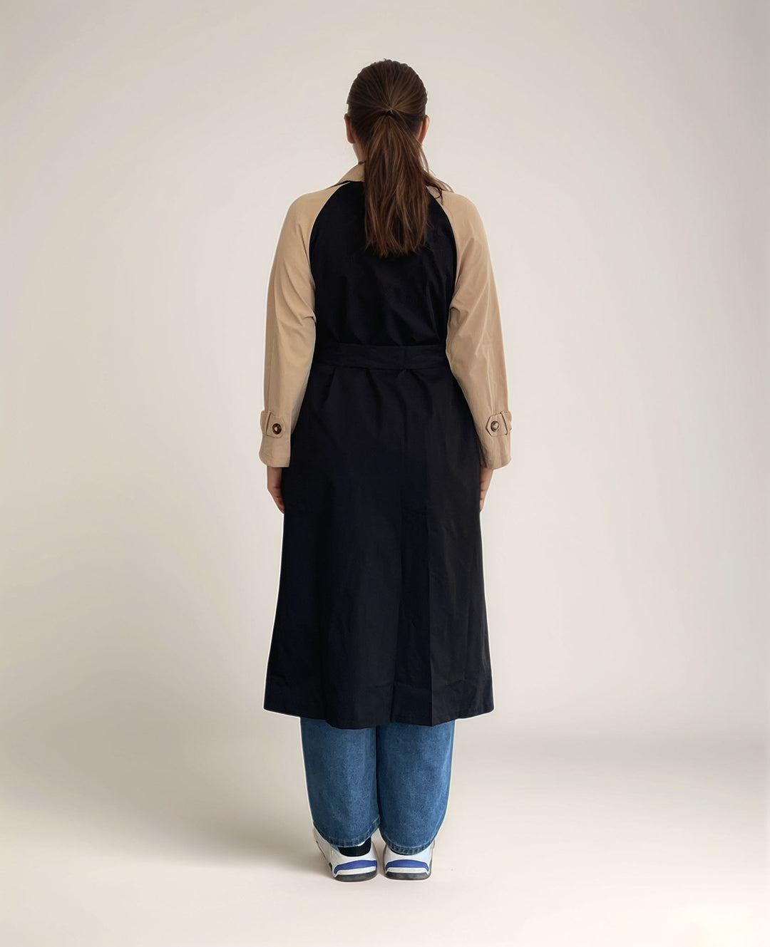 Color Block Trench Coat