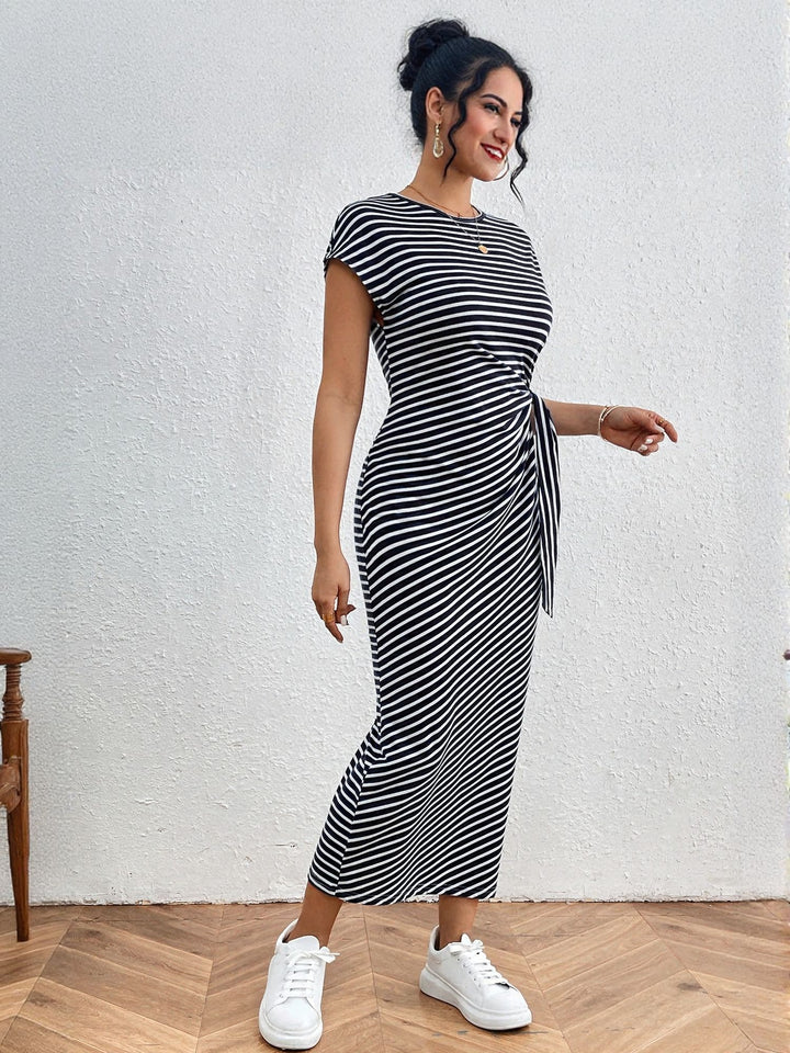 White Sleeveless Side Slit Maxi Dress