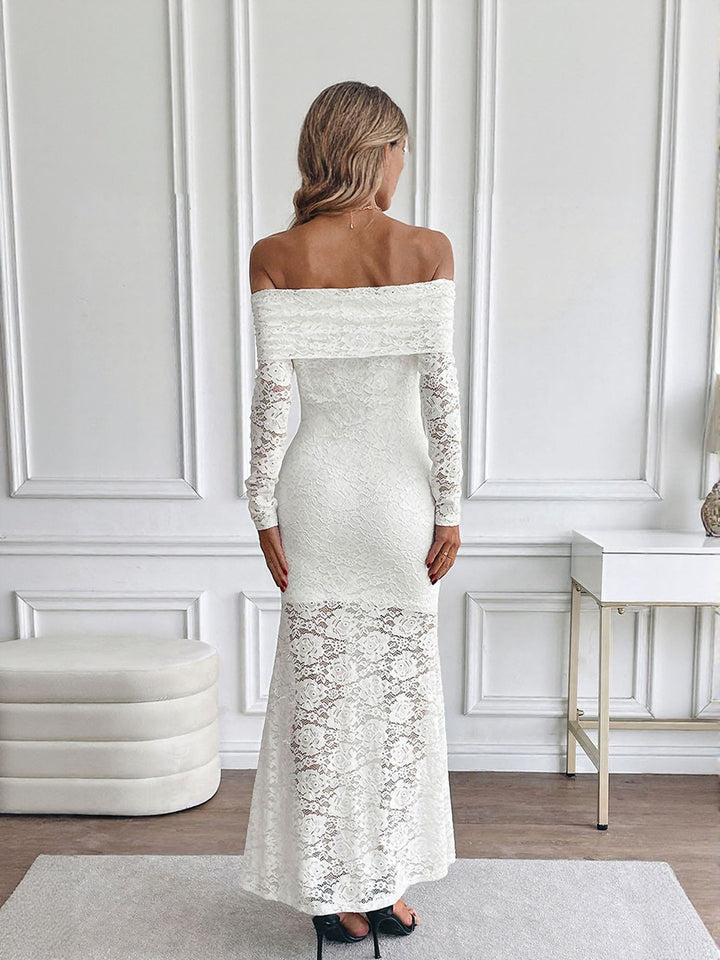 White Bardot Top Maxi Dress