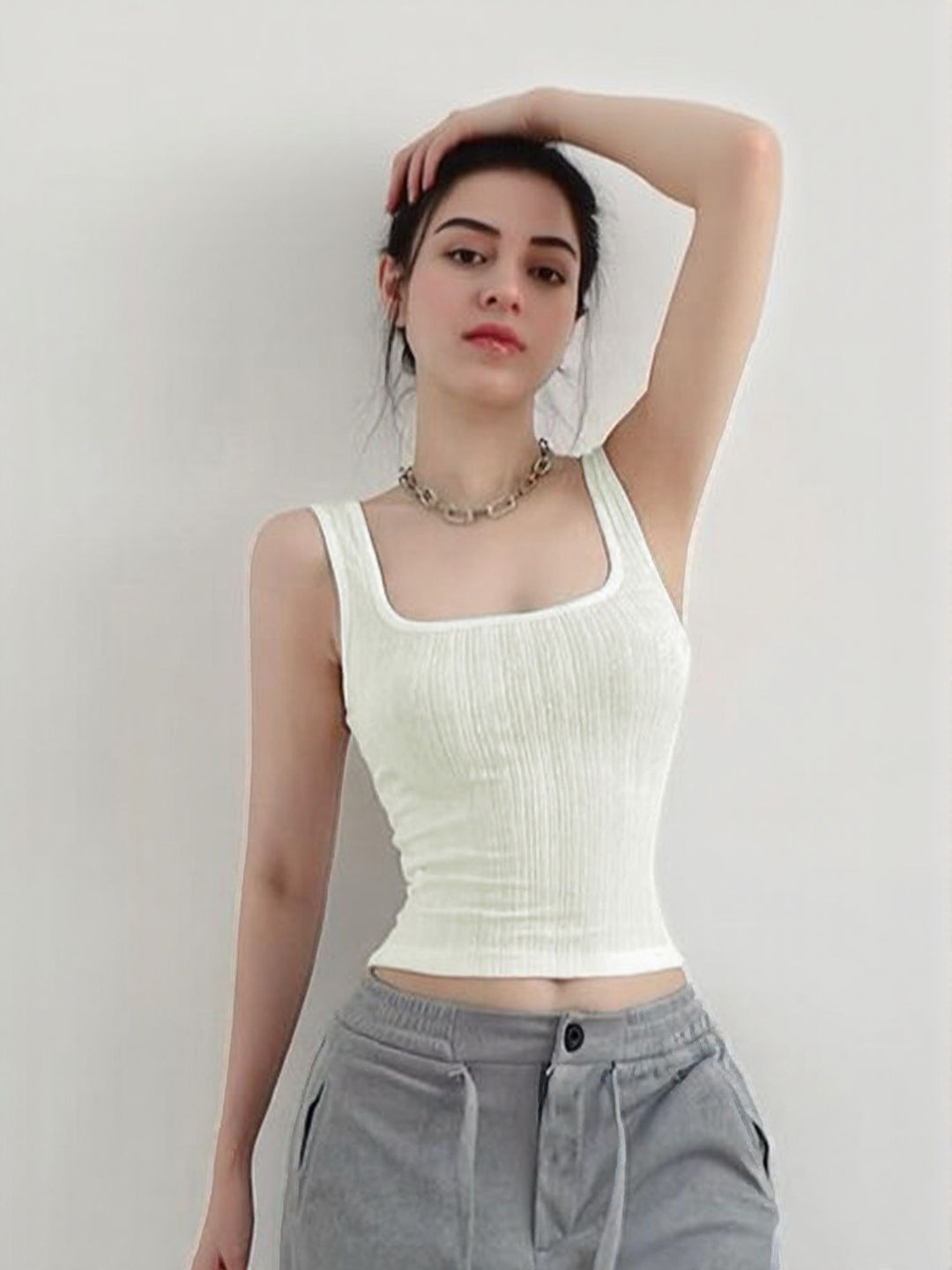 White Rib Vest