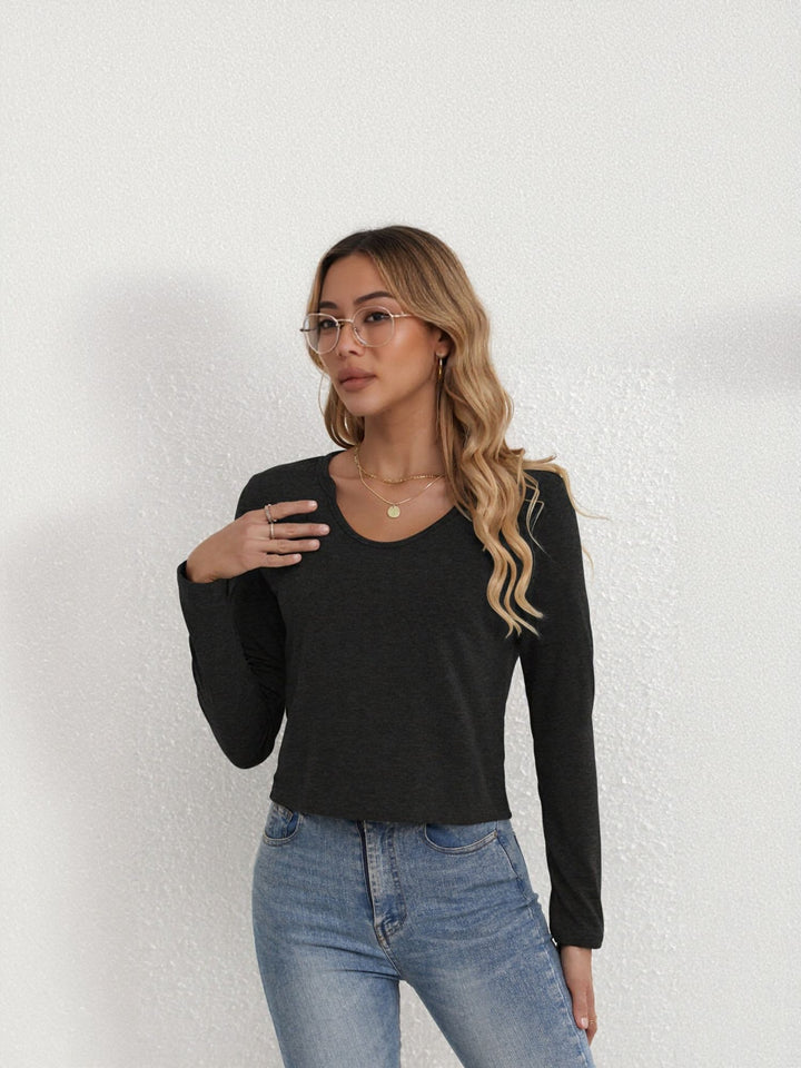 Black Black Full Sleeves Top