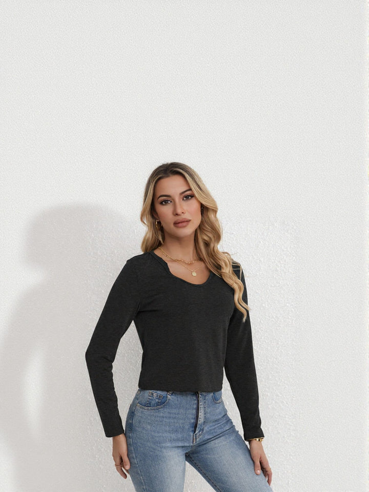 Black Black Full Sleeves Top