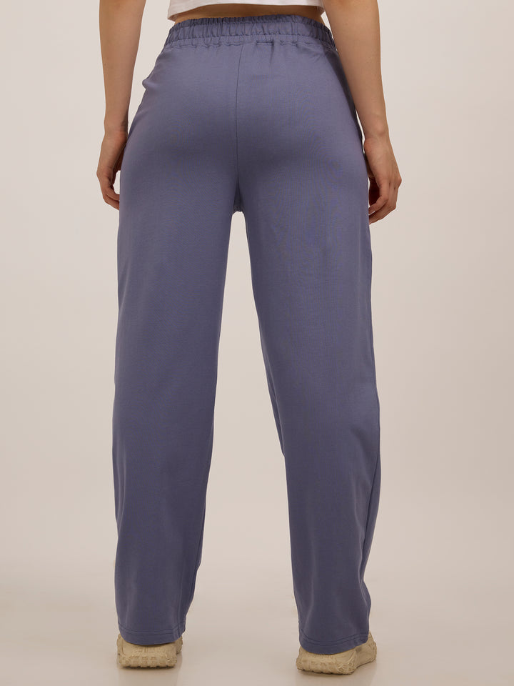 Blue Side Cut And Sew Joggers