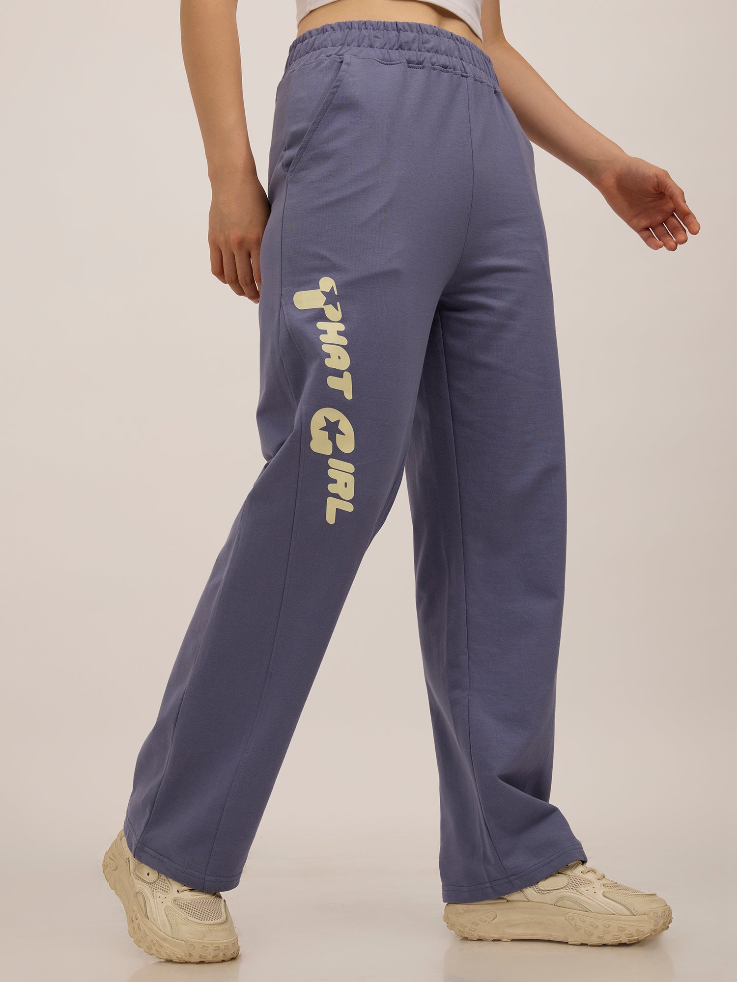 Blue Side Cut And Sew Joggers